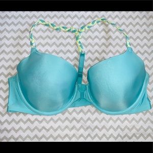 Victoria’s Secret Braided Strap Teal Push Up Bra